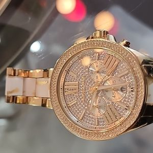 Michael Kors Gold and Mother of Pearl watch